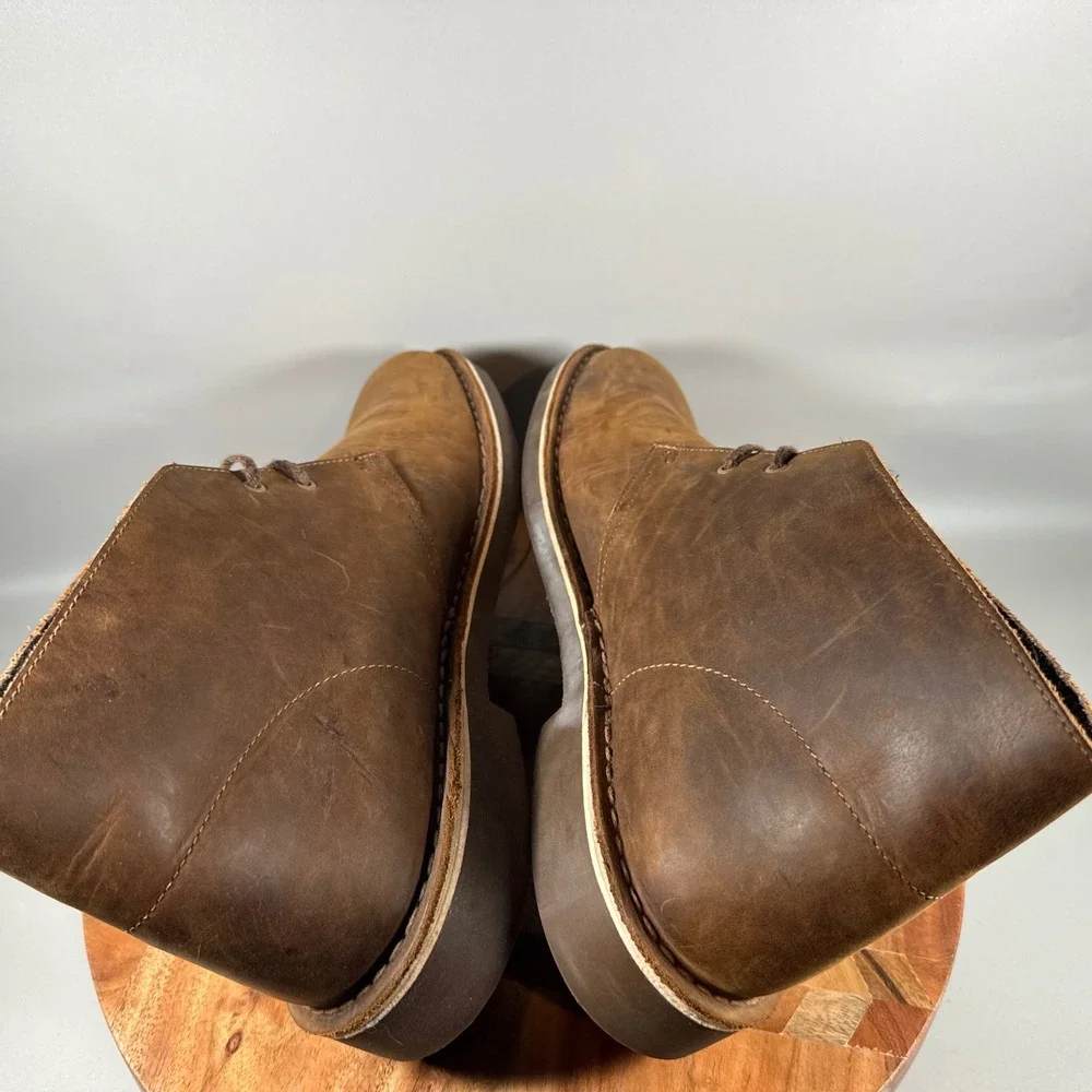 Clarks Desert Boots Mens Brown‎ Suede Lace Up Chukka Ankle Boots Size 13